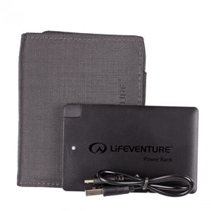 RFID Charger Wallet Grey With Power Bank