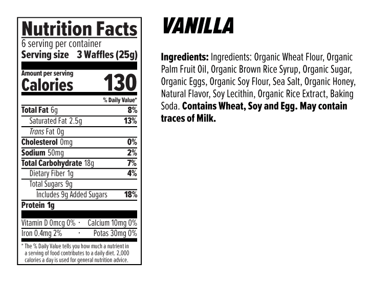 Mini Waffle 6 Vanilla