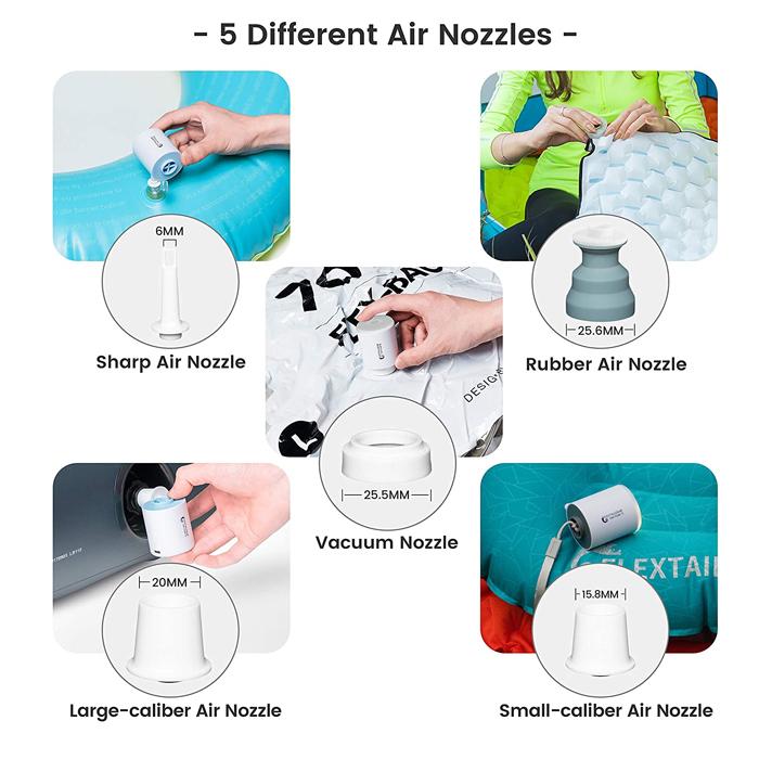 Tiny Pump X 迷你手提充氣抽氣兩用電氣泵連營燈