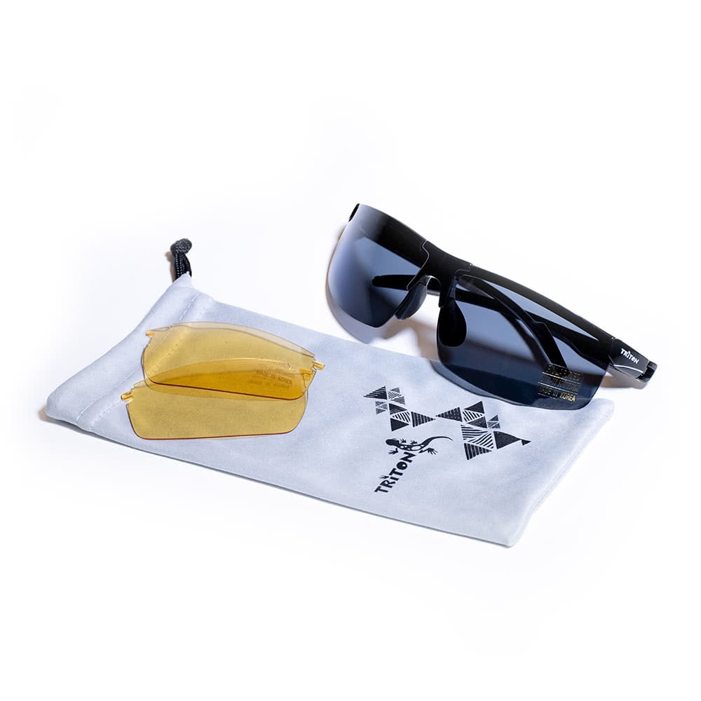 韓國製超輕偏光太陽眼鏡 (附送一副變色抗藍光替換鏡片) Chameleon Sunglasses Black w/extra photomatic lens