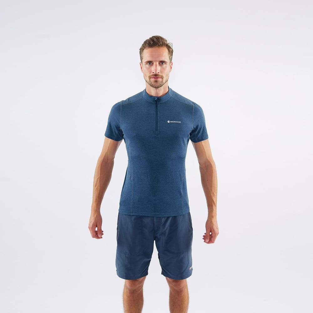 男裝短袖拉鍊快乾T恤 Men's Dart Zip T-Shirt