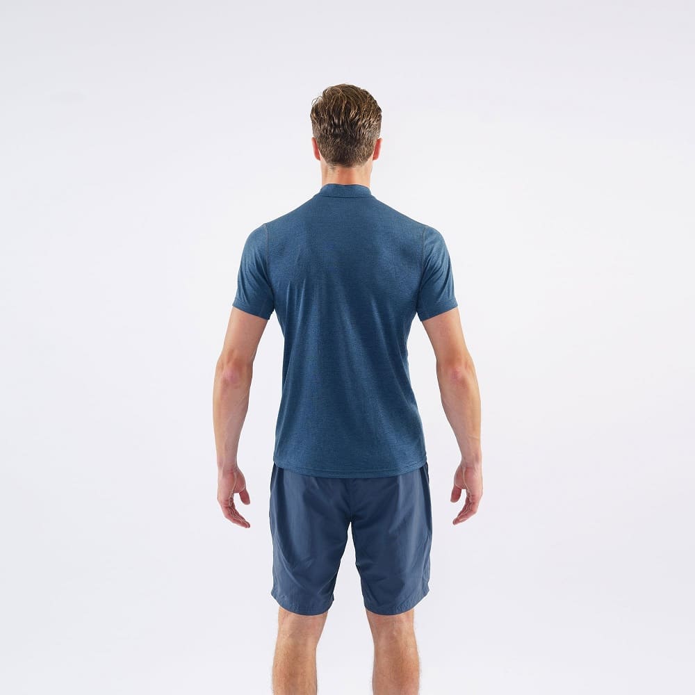 男裝短袖拉鍊快乾T恤 Men's Dart Zip T-Shirt